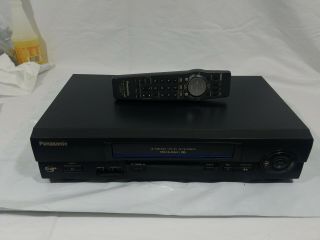 Panasonic Pv - V4611 Vhs Vcr Video Cassette Recorder Player Hi - Fi Stereo W/ Remote