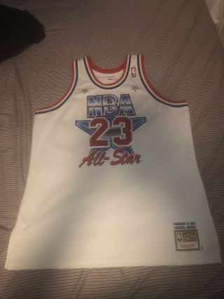 100 Authentic Michael Jordan Mitchell Ness 1991 All Star Jersey Size 52 Xxl Men