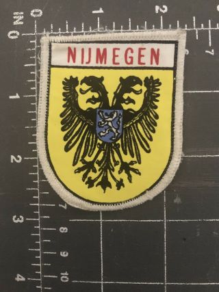 Vintage Nijmegen Patch Heraldic Shield Crest Coat Of Arms Netherlands Dutch Flag