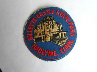 Vintage Gillette Castle State Park Hadlyme Connecticut Souvenir Cloth Patch