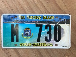 2005 St Maarten License Plate M 730 Private Car Netherlands Antilles Caribbean