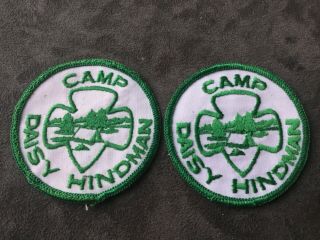 Vintage Girl Scout Patches - Camp Daisy Hindman,  Dover,  Kansas