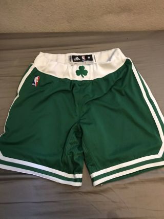 Boston Celtics Adidas Authentic Team Issued Pro Cut Game Worn Shorts Sz Medium
