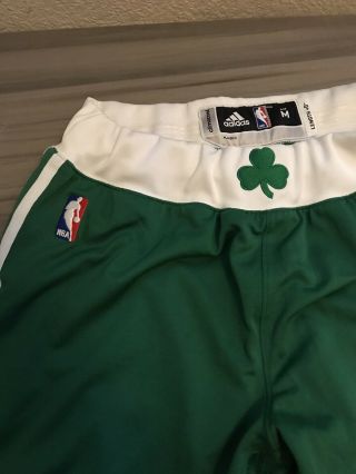 Boston Celtics Adidas Authentic Team Issued Pro Cut Game Worn Shorts Sz Medium 2