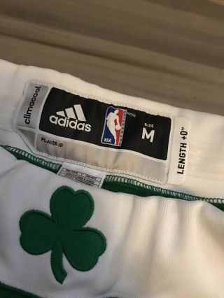 Boston Celtics Adidas Authentic Team Issued Pro Cut Game Worn Shorts Sz Medium 3