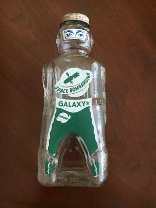 Vintage Galaxy Syrup Space Bottle Bank Space Bombardier Green