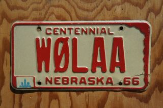 1966 - 1968 Nebraska Ham Cb Radio Operator License Plate