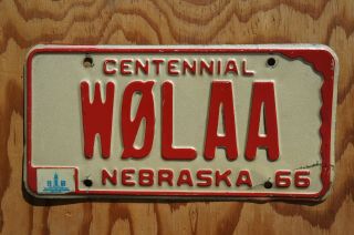 1966 - 1968 Nebraska Ham CB Radio Operator License Plate 2