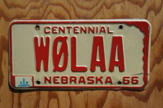 1966 - 1968 Nebraska Ham CB Radio Operator License Plate 3