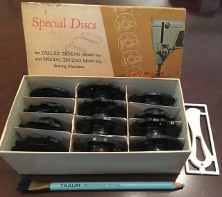 Vintage Touch & Sew By Singer Special Discs For Deluxe Zig - Zag Model 600 And 603