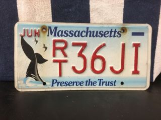 Massachusetts License Plate (preserve The Trust)