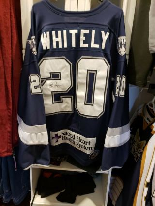 Whitely Pensacola Ice Flyers Game Worn Jersey With Wear