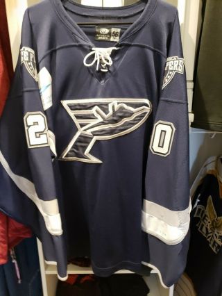 Whitely Pensacola Ice Flyers Game Worn Jersey with Wear 2