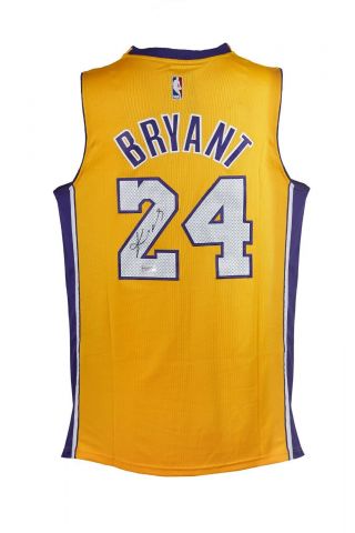 No.  24 Kobe Bryant Autographed Nba Retire La Los Angeles Lakers Jersey With