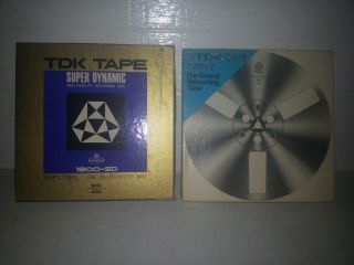 Tdk Amr 7 " Metal Reel To Reel Tape And Tdk Dynamic High Fidelity 1800 Sd