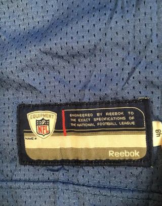 Detroit Lions Mike Furrey Team Issued Game Reebok Football Jersey Men’s 48 3