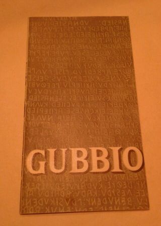 Vintage Gubbio Perugia/ Italy Illustrated Brochure/booklet Tourist Souvenir