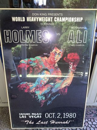 Muhammad Ali Vs Larry Holmes October 15 1980 Caesars Palace Framed Fight Poster