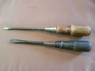 Vintage Screwdrivers11 1/2 Inches Long & 10 1/2 In - Very