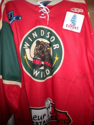 Lnah Chl Qmjhl 2011 - 2012 Windsor Wild Game Worn J.  F.  Boutin Hockey Jersey