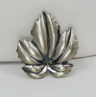 Vintage Sterling Silver Leaf Brooch / Pin By Jewelart 5 Grams