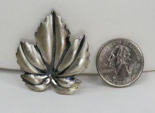 Vintage Sterling Silver LEAF Brooch / Pin By JEWELART 5 grams 2