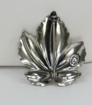 Vintage Sterling Silver LEAF Brooch / Pin By JEWELART 5 grams 3