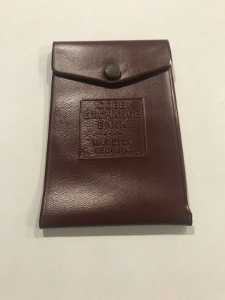 Vintage Cobb Exchange Bank Check Book From Marietta Georgia Small Tear