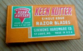 Vintage Pack 4 Keen Kutter Razor Blades Simmons Hardware Co.  St.  Louis