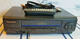 Panasonic Omnivision Vcr Pv - V4021 With Remote Control And A/v Cable