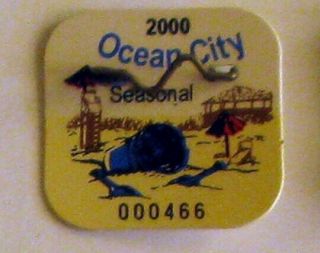 2000 Ocean City Jersey Beach Tag Badge Season
