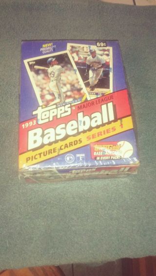 1993 Topps Baseball Cards Series 1 Wax Box - 36 Packs -.  Derek Jeter?