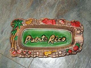 Vintage Ceramic Souvenir Puerto Rico Ashtray