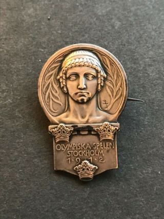 Official Competitor’s Badge Olympic Games 1912 In Silver