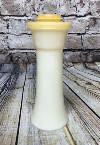 Vintage Tupperware White Salt Or Pepper Shaker Large Hourglass 6 " Tall