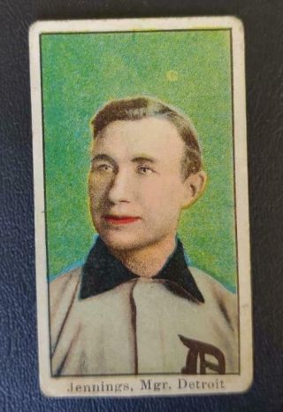 E90 - 1 Hugh Jennings Raw American Caramel Detroit Tigers Hof 1909