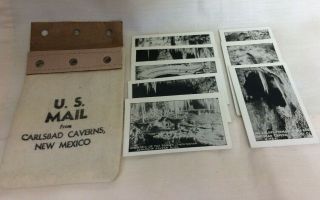 Vintage U S Mail Bag Carlsbad Caverns Mexico Souvenir 8 Small Pictures