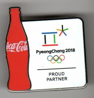 Pyeongchang 2018 Olympic Games.  Sponsor Pin.  Coca Cola Bottle.  Special Offer