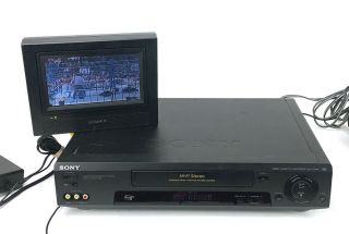 Sony Vcr Slv - 779hf Hi - Fi Stereo Video Cassette Recorder Vhs,  Av Cables