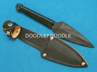 Vintage Japan Throwing Dirk Dagger Boot Survival Knife Old Knives Custom Sheath