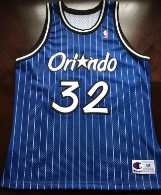 Authentic Champion Shaquille O’neal Orlando Magic Nba Jersey Size 48