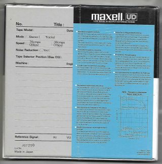 TWO MAXELL UD 35 - 90 1800 ' blank reel to reel Sound Recording Tapes 2