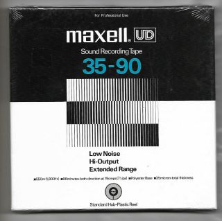 TWO MAXELL UD 35 - 90 1800 ' blank reel to reel Sound Recording Tapes 3