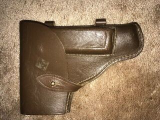 Vintage East German Leather Makarov Holster W/o Cleaning Rod.