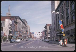 Two Vintage 1966 Slides Photos Scranton Pa Wyoming Ave Mulberry St Jb217