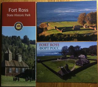 Fort Ross State Historic Park / Sonoma,  Ca (2) Postcards Plus Fold - Out Map