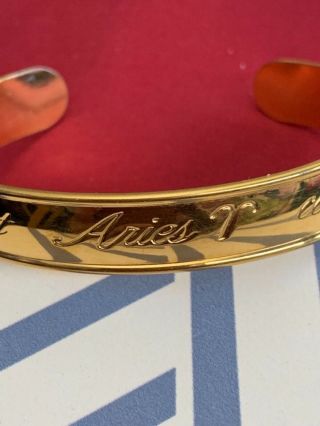 Vintage Avon Bangle Bracelet Aries Zodiac Sign Gold Plated