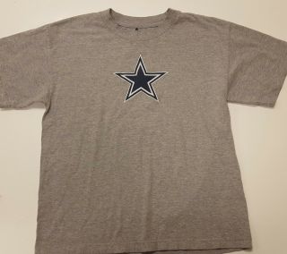 Dallas Cowboys Authentic Star Logo Youth Xl 18 - 20 T - Shirt Gray Boys Kids