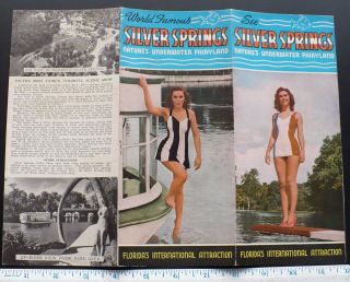 1940s Silver Springs Fl Bathing Beauties Mermaids Ross Allen Rattlesnakes