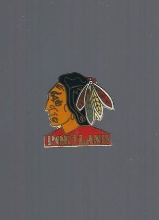 Old Portland Winter Hawks Logo,  Whl Junior Hockey Pin